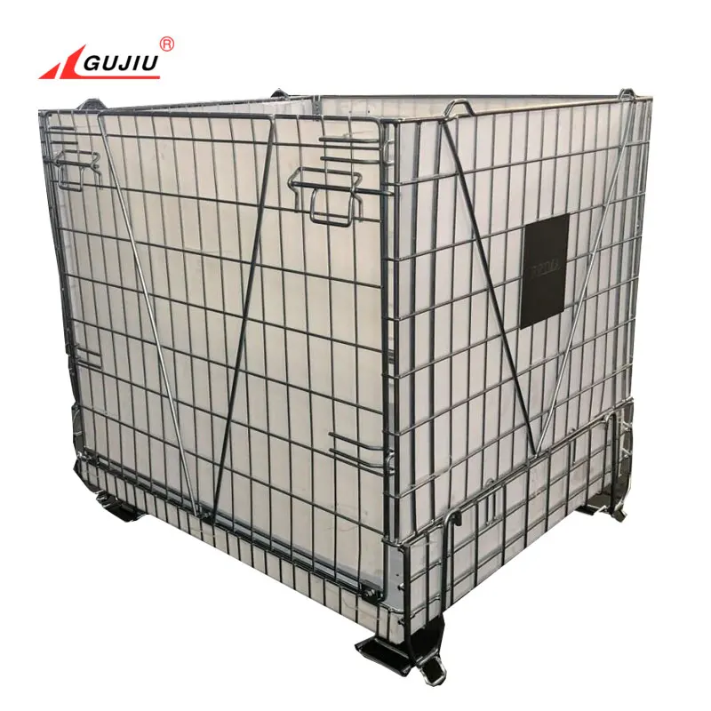 
Collapsible Metal Storage Mesh Stillage Pallet Box Wire Containers 