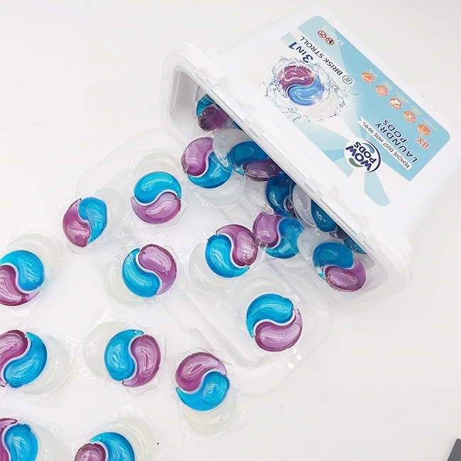 Wow Concentrated 3 In 1 Laundry Detergent Pods Capsule Laundry Beads Cloth Washing Detergent Pods Liquid For Baby Clothes