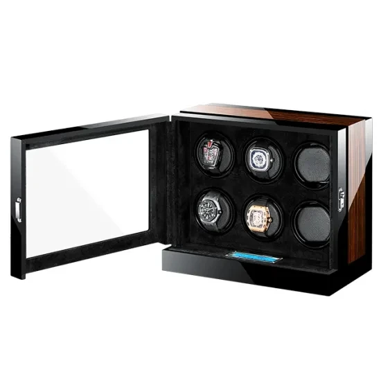 Custom Fashion PU Leather Watch Packaging Box Silent Motor Watch Winder