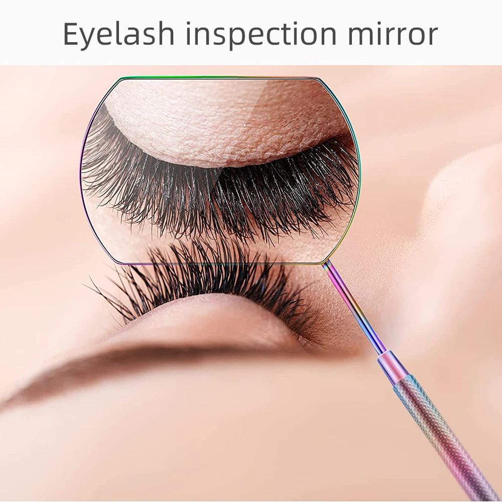 Pinky leem Cosmetics Eyelash Tools Eyelash Extension Mirror Stainless Steel round Mirror