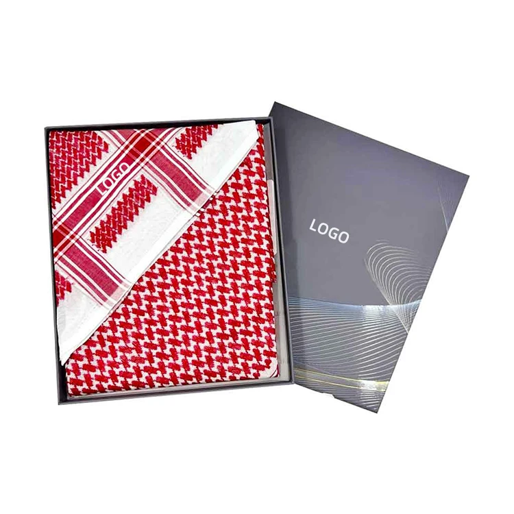 high quality in pure cotton premium red yemeni white saudi arab embroidery shemagh scarf for men