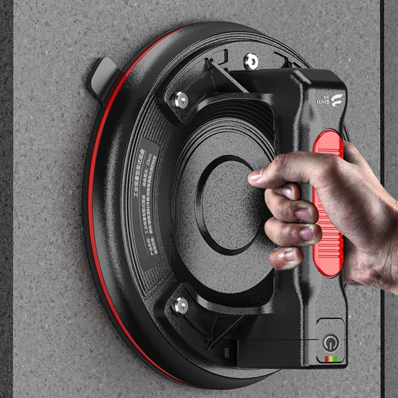 Glass Suction Cup Electric Vacuum Suction Cup Lifter 220KGS Heavy Duty Hand-held with pressure gauge