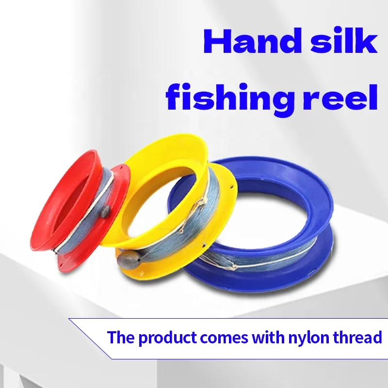 Handle Caster Plastic Fishing Line Spool Fishing Line Hand Reels Saltwater Long Casting Boat Fishing