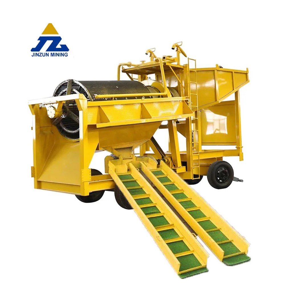 Mobile Processing Plant Gold diamond mining machinery equipment with centrifugal concentrator