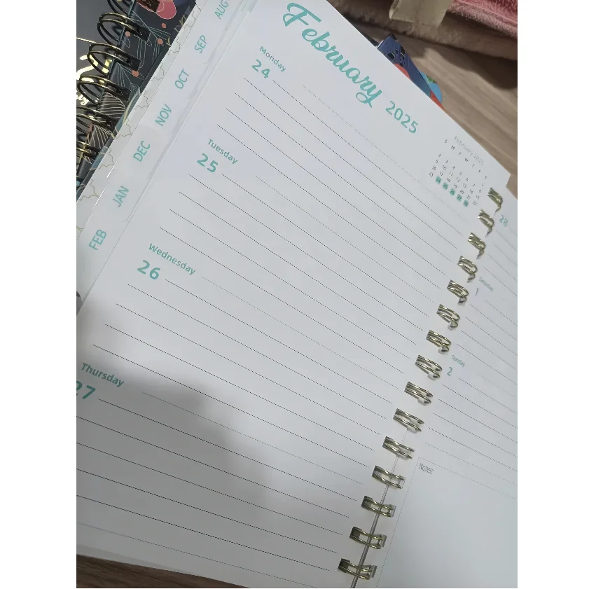 Provide your own PDF design files custom-designed first page paper cover notebook a4 spiral journal 2025 planner book