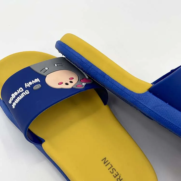 Factory Sale Summer Beach Custom Logo Plastic Pvc Kids Boys Girls Children Slides Slippers