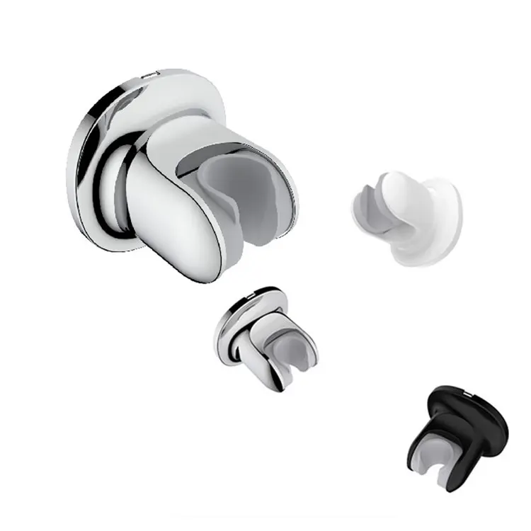 P00092 Shower Head Holder Chrome Shower Bracket No Drill Self Adhesive Shower Holder