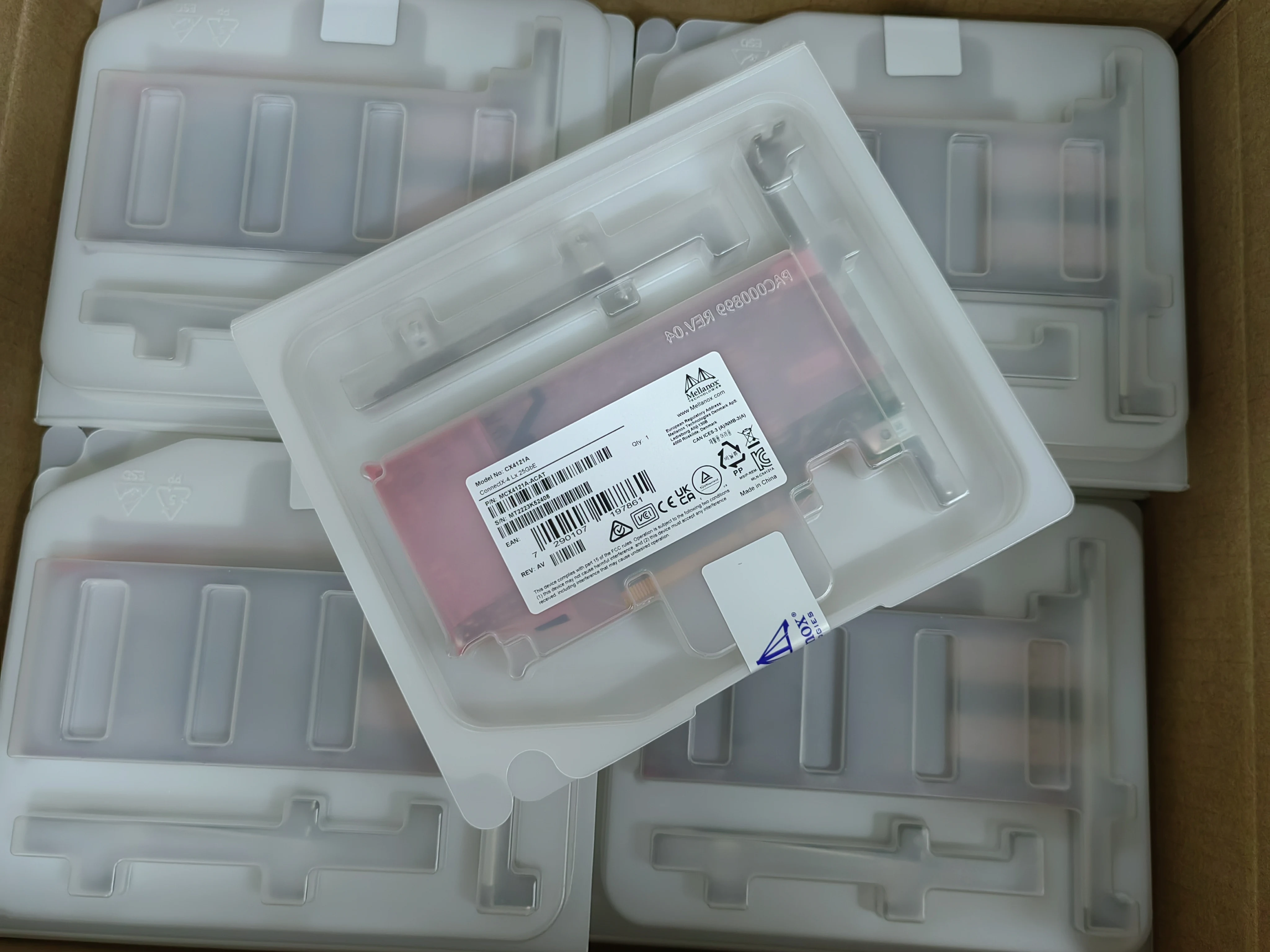 Mellanox MCX4121A-ACAT ConnectX-4 Lx EN Network Interface Card, 25GbE Dual-Port SFP28, PCIe3.0 x 8, Tall&Short Bracket