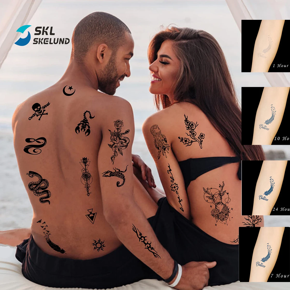 Semi Permanent Tattoos Sticker Upgrade Juice Waterproof Long-Lasting 2 Weeks Tattoo For Realistic Temporary Tattoo Stickers