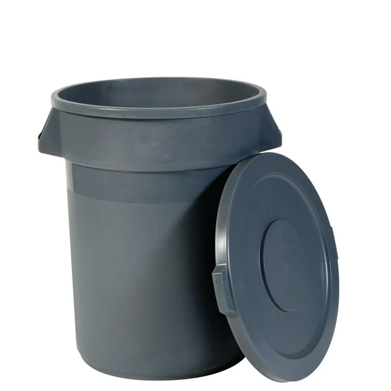 30 Gallon Trash Cans Plastic Dustbin Cover Bins for Outdoor Waste Management Wheelie