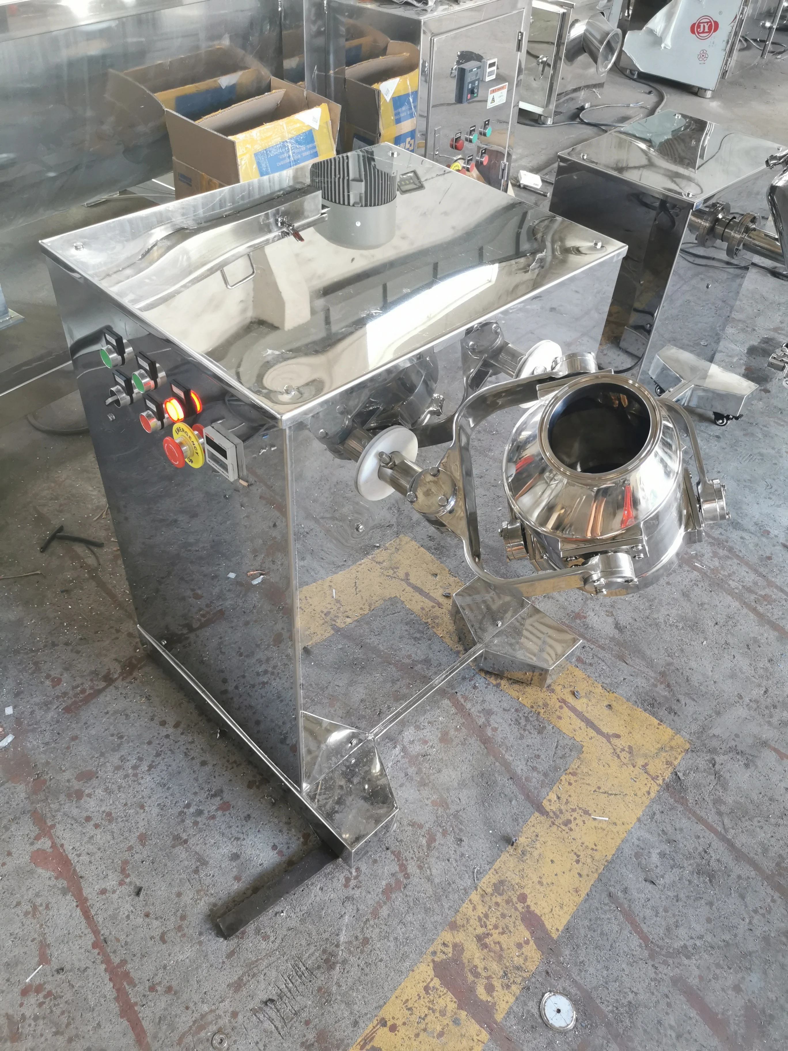 CE industrial 3d three dimensional food powder mixer mixing machine stainless steel lab chemical rotation blender equipment