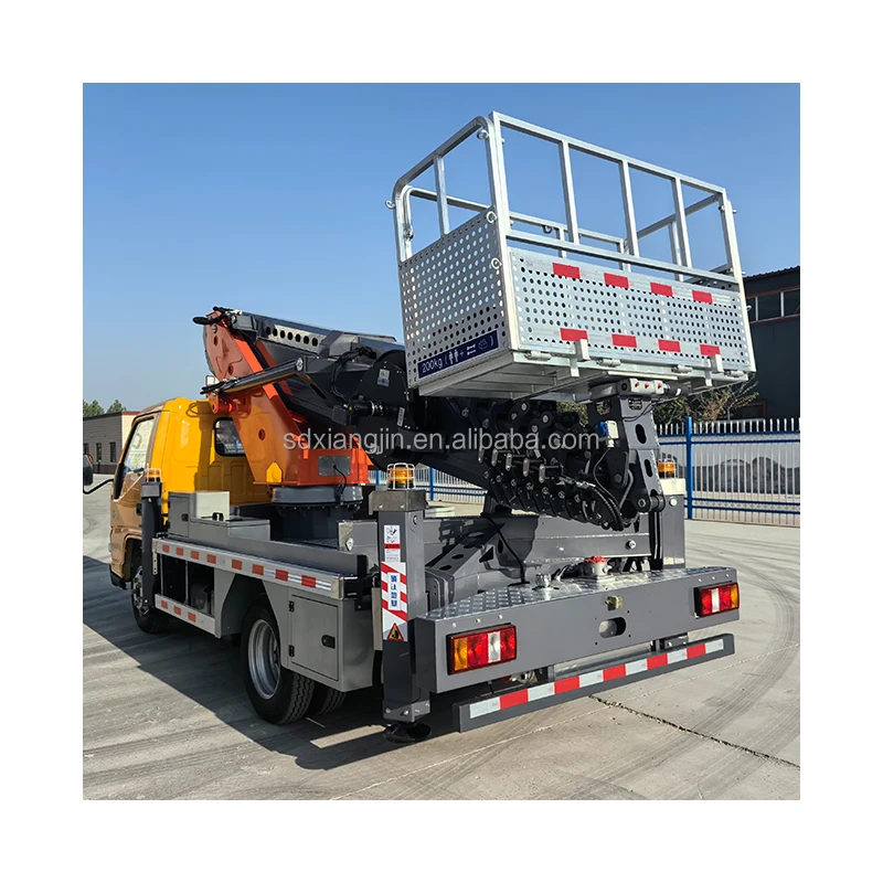 JMC 35 meter hydraulic aerial cage 5 knots telescopic boom 36m Telescopic Ladder Hydraulic Aerial Cage Aerial Platform Truck