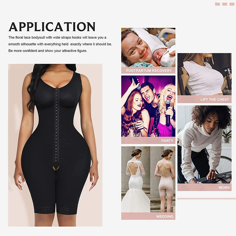 Custom Logo High Compression Fajas Colombianas Girdle With Corrective Waisted Butt Lifter Full Body Bbl Shaper Faha Shapewear