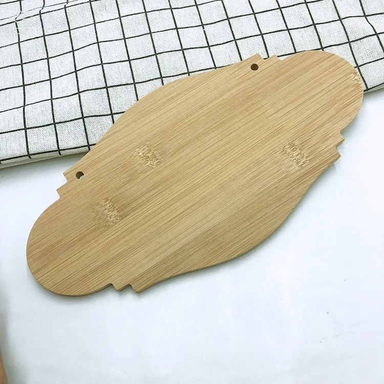 Unfinished bamboo Plaque Hanging Wall Door Sign Blank Rustic Wooden Blank Plaques Word Family Name Sign for Home/Office