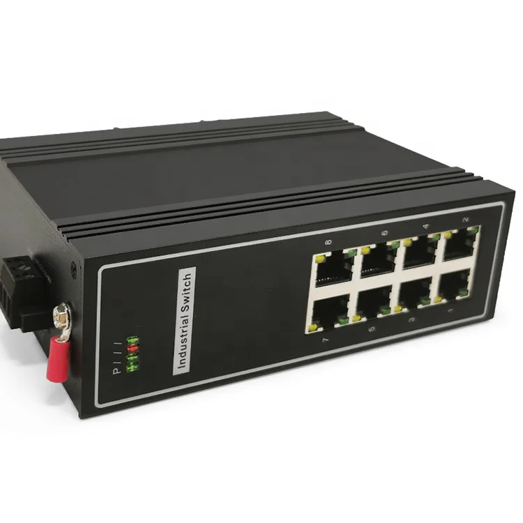 Unmanaged din rack industrial ethernet switch 100M 8 port network switches