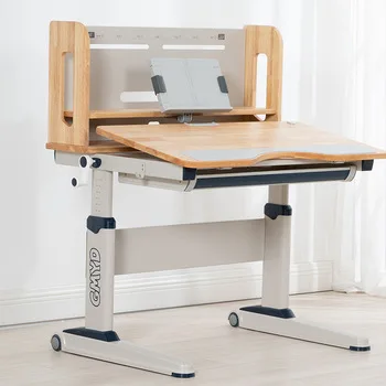 GMYD Wiser V90 Eco-friendly Rubber Wood Height Adjustable Children Study Table Kids Writing Desk