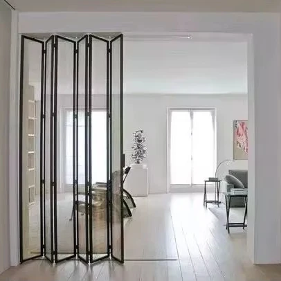 Extremely narrow aluminum alloy glass partition kitchen dining room floor sliding glass doors