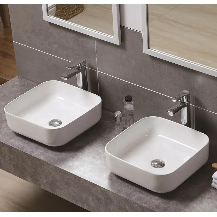 ANBI European Standard Bathroom Ceramic Hand Wash Basin Counter Table Top Washroom Basin