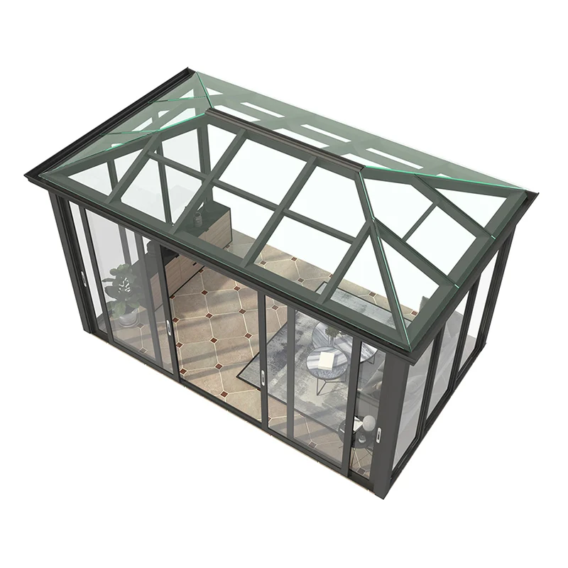 High quality veranda sunroom Aluminium Frame Sunroom Commercial Glass Housewinter gardens