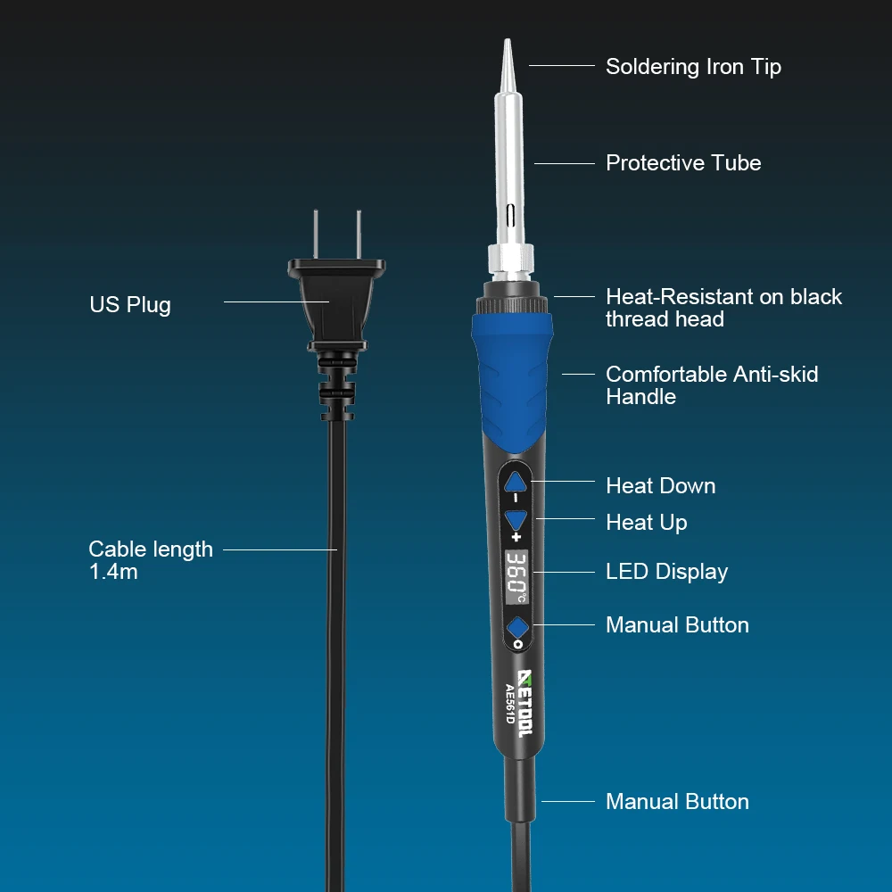 Wholesale welding repair equipment portable hot ceramic electric heating soldering iron 65w