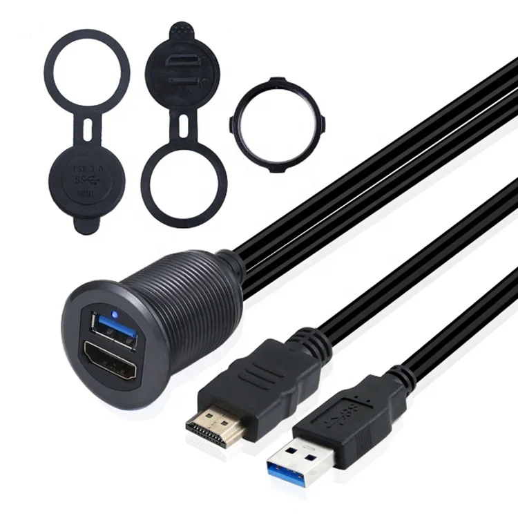 4k * 2k 60HZ удлинительная Автомобильная лодка тире флеш-крепление кабель свинцовая монтажная панель USB 3 0 папа к женскому + HD 1