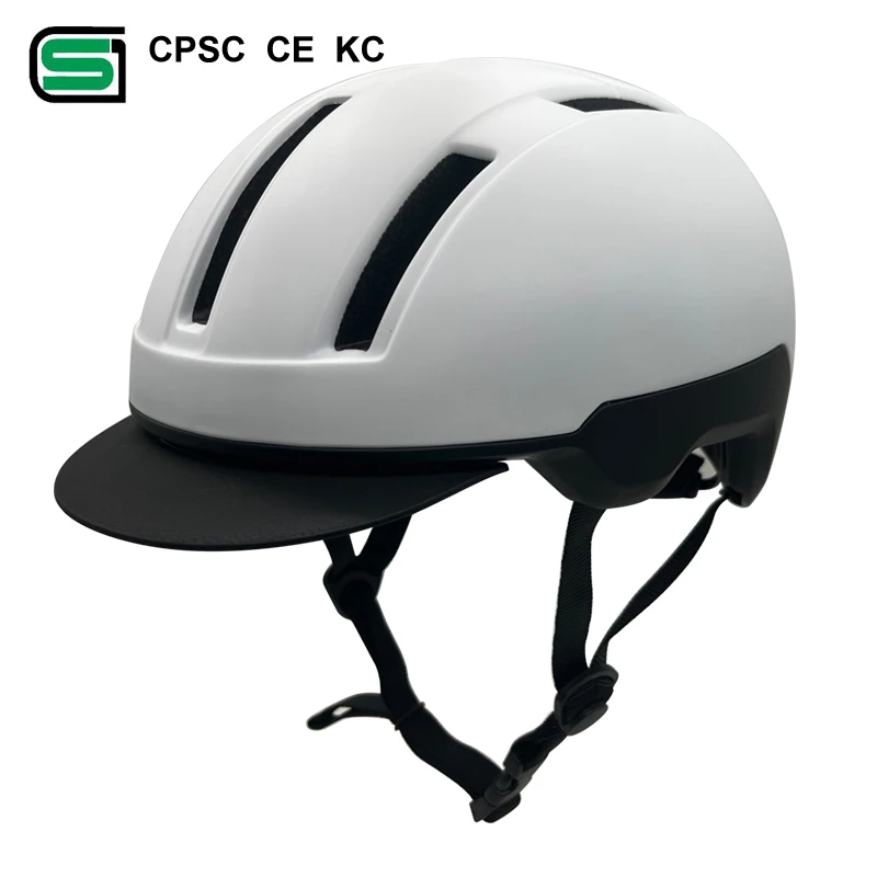 China manufacturer Custom bike helmet urban Free size adjustable protective sport helmet skate SG certification with visor
