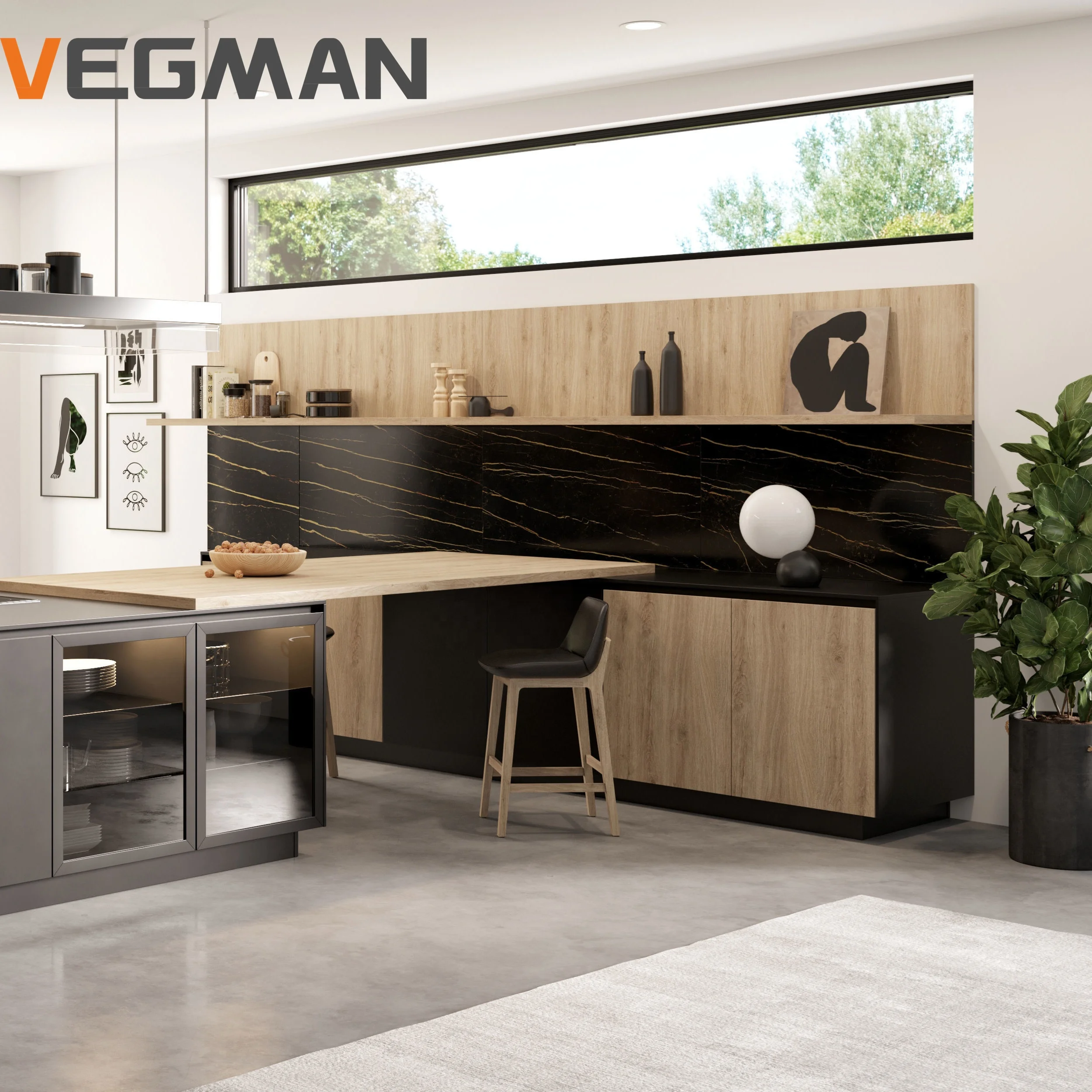 Custom Modern Kitchen Island Table Modular Pantry Kitchen Cabinets Ready To Assemble Furniture With Storage