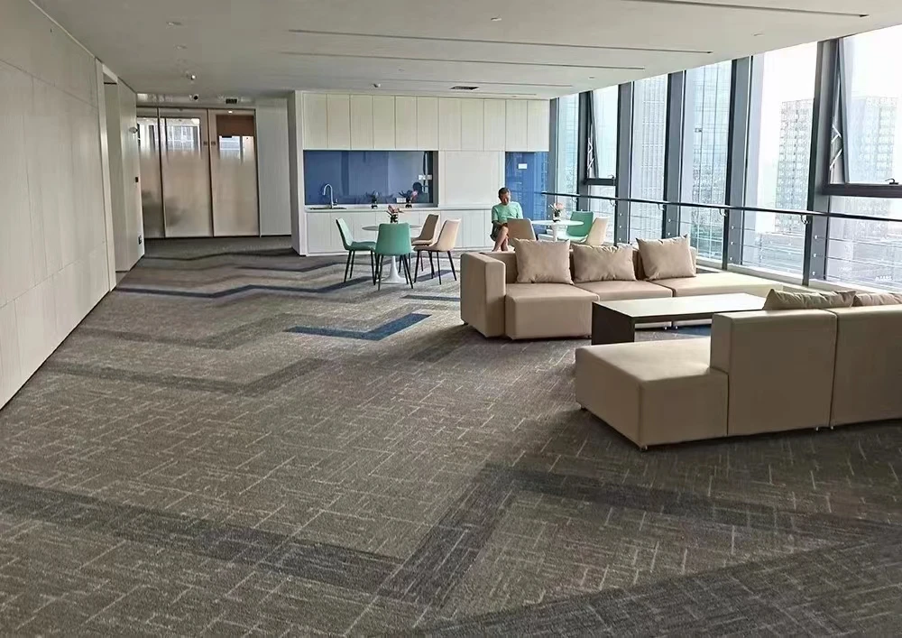 High quality bitumen carpet tile office commercial carpet tile manufacturer multi color 50*50 carpet tile for sale