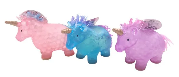 Unicorn Squishy Stress Balls Toy for Kids and Adults Sensory Fidget Squeeze Water Beads Inside Unicorn Toys