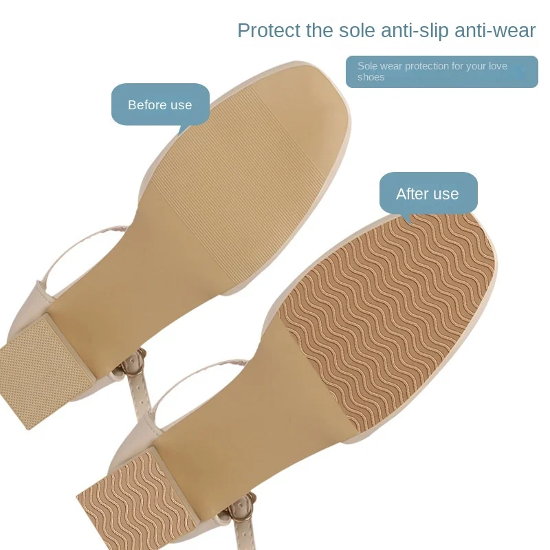 Sole anti- high heel shoes  Palm silencer wear-resistant non- self-adhesive shock absorbing sole  for shoe