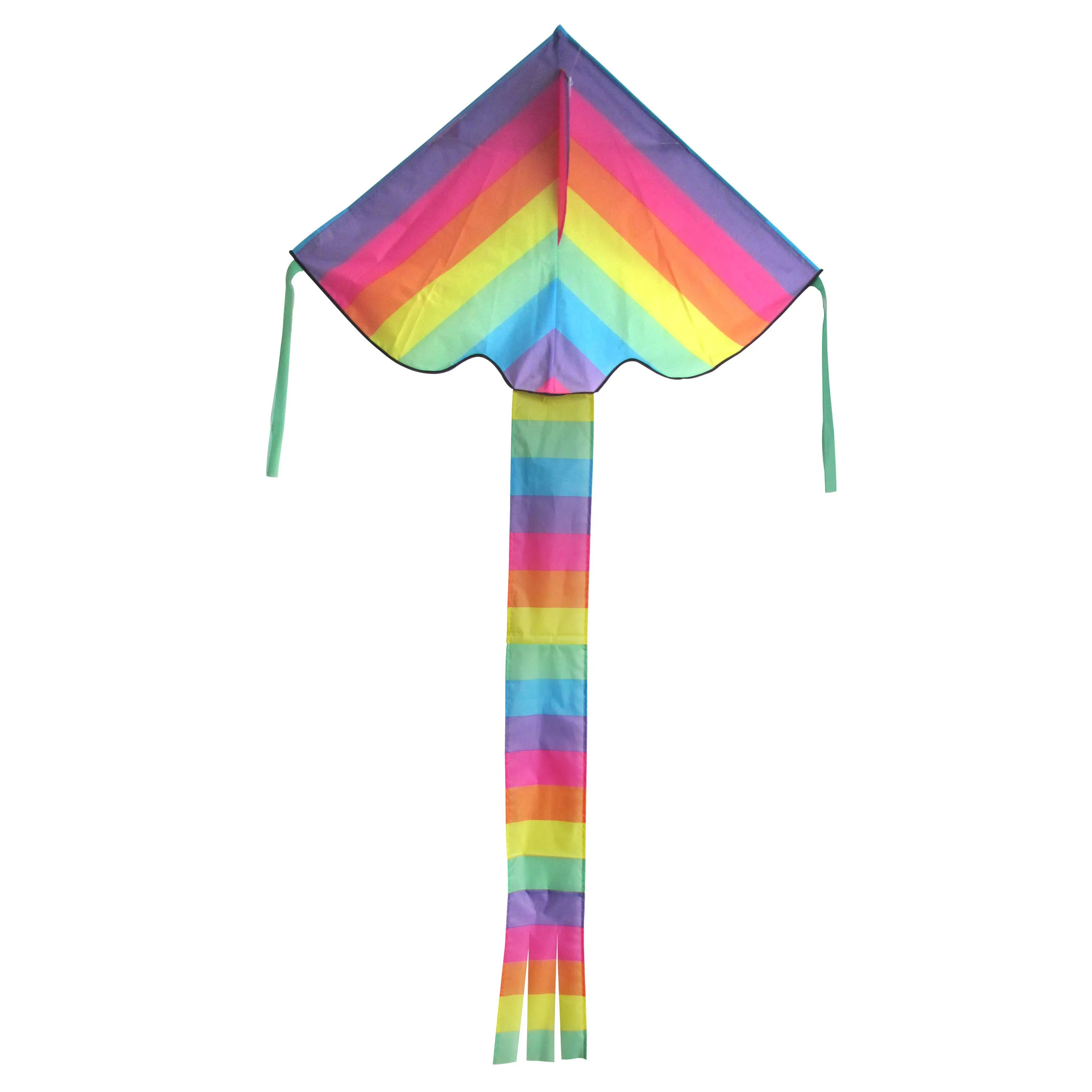 
Hot Selling Single Line Beach Entertainment Rainbow Kids Delta Kite For Sale 