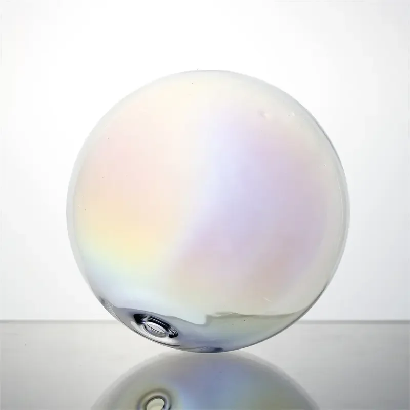 2023 New Custom Superior Interior Lampshades Round Hand-blown Glass Iridescent Sphere Blown Glass Lampshade
