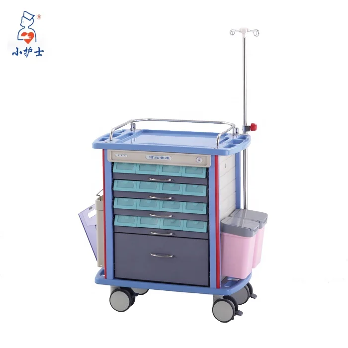 
F-45C2 Medicine trolley, China new design hospital medical emergency crash emergency cart medicine trolley price 