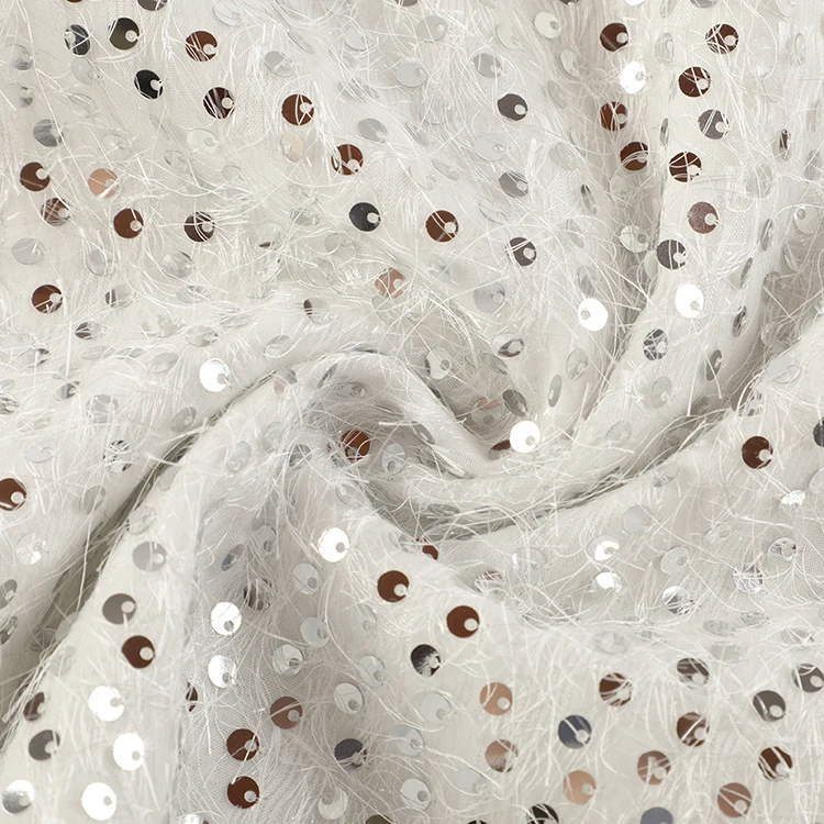 Свадебная модная мягкая Полиэстеровая Блестящая декоративная блестящая ткань для платьев