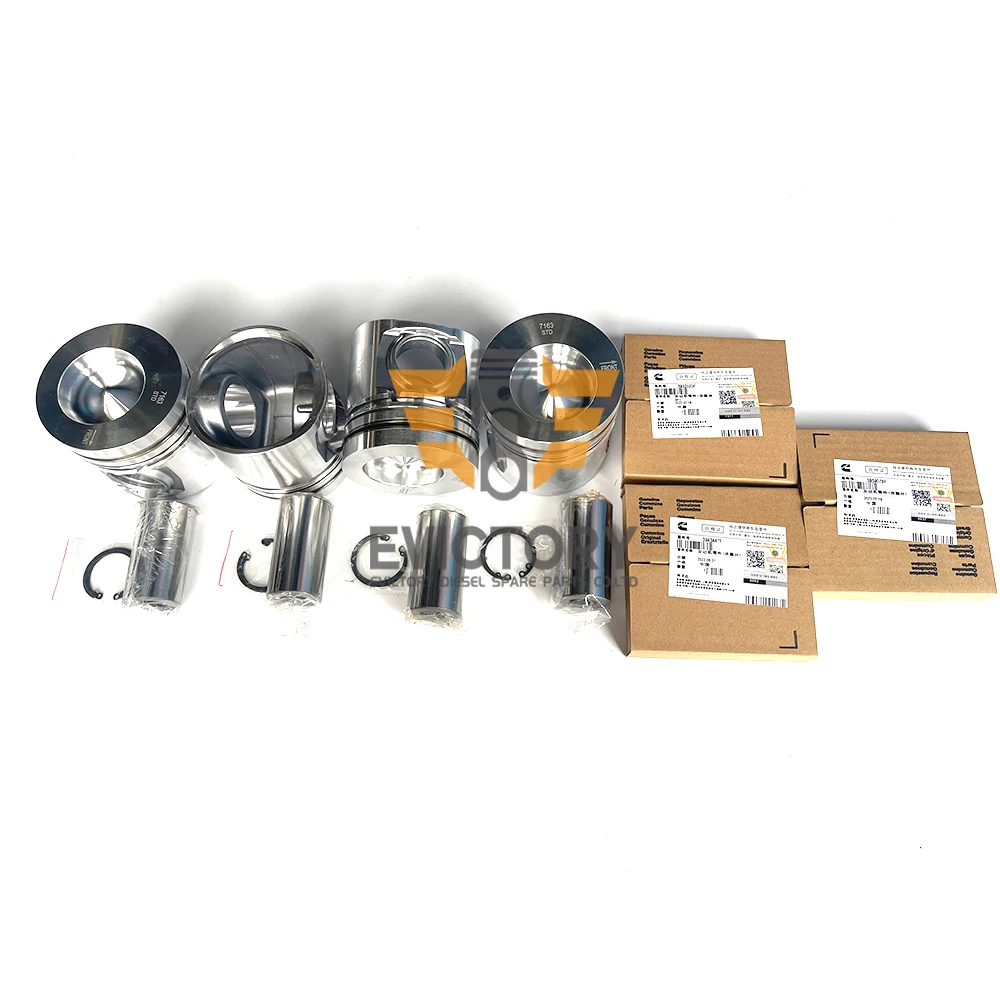 For CUMMINS forklift spare parts 4B3.9 4BT3.9 4BTA3.9 rebuild kit gasket + piston + ring + bearing