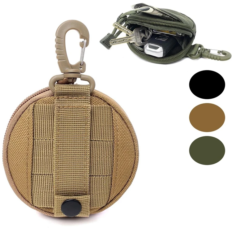 Tactical Pouch Mini Key Wallet Holder Men Coin Purses Pouch Camo Bag Keychain Zipper Small Pocket Outdoor
