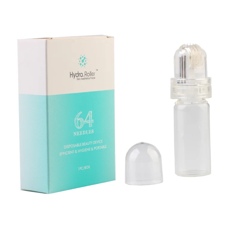 Hydra Roller 64 20 Pins CE 0.25mm 0.5mm 1.0mm Micro Titanium Microneedle Derma roller Stamp gel tube Skin Hydra Roller needle