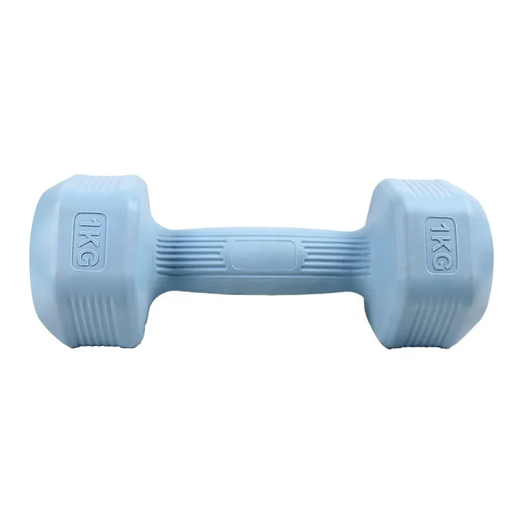 China Factory  Wholesale 1kg 2kg 3kg Colored PVC Cement Free Weight dumbbell with cheap price