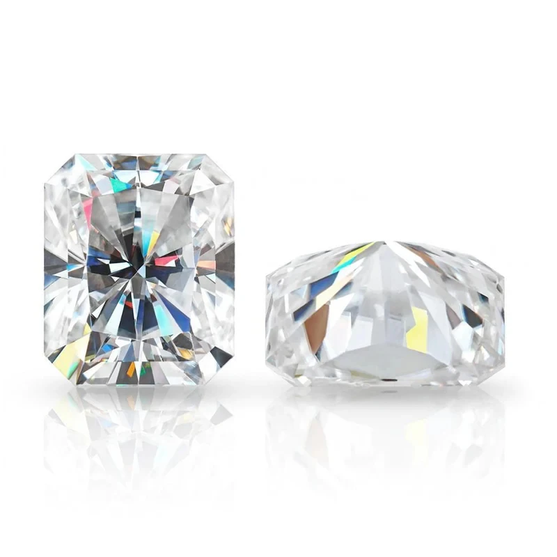 Wholesale DF Color Radiant Cut Moissanite Stone 0.1-8.41ct Synthetic White Diamond Moissanite For Jewelry