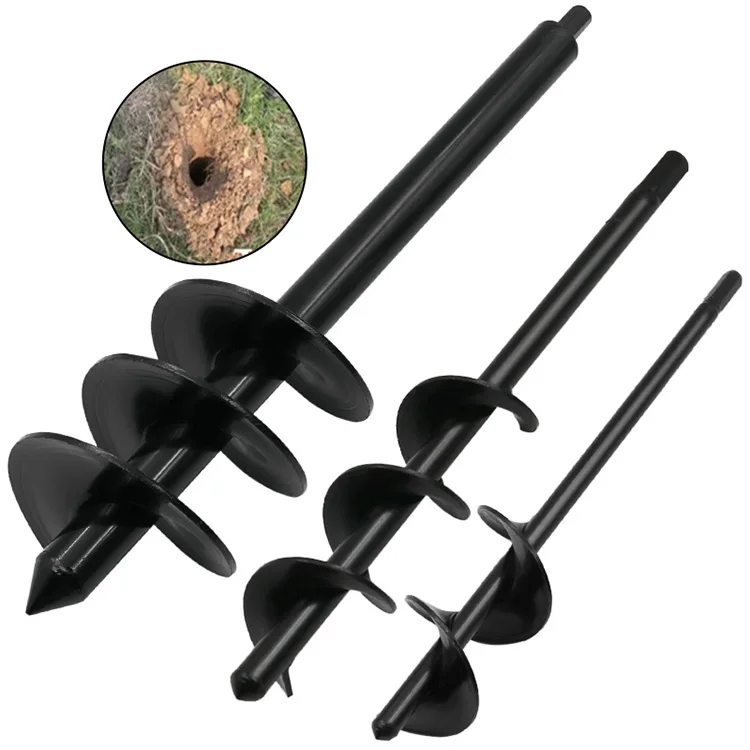 Garden Auger Spiral Drill Bit Roto Flower Planter Bulb HEX Shaft Drill Auger Yard Gardening Bedding Planting Hole Digger Tool