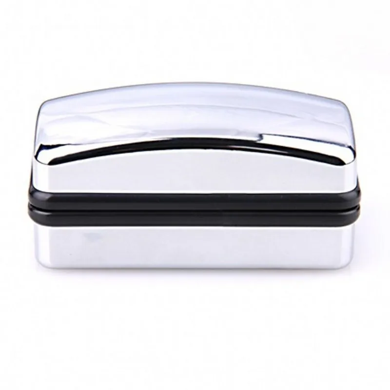 Shiny Mirror Silver White Cufflinks Rectangular Black Frosted Tie Clip Gift Luxury Chrome Cufflink Box