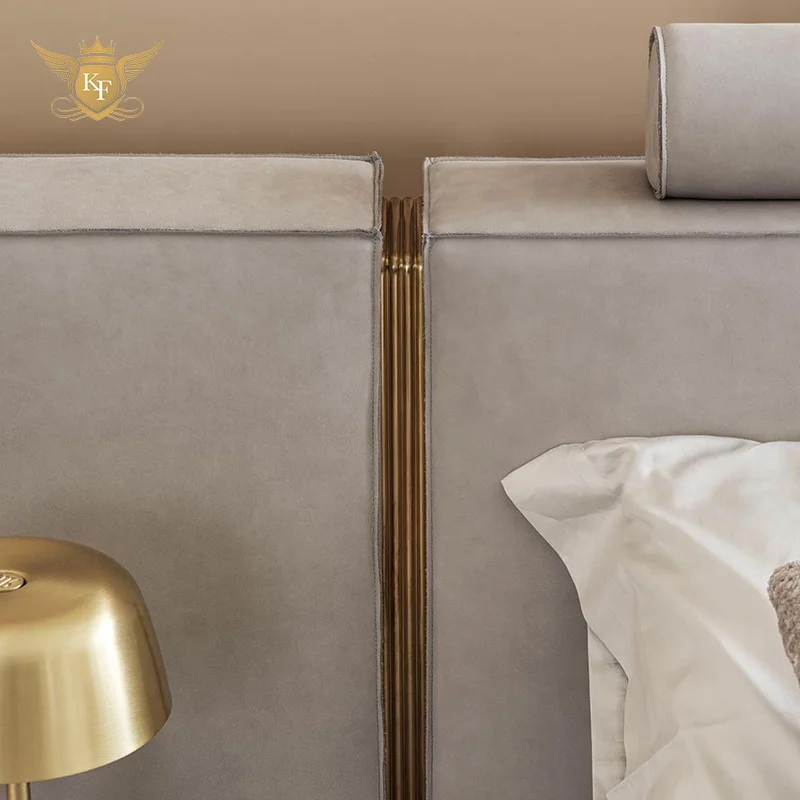 Foshan factory King queen leather bed 1.8 m double bed furniture bedroom set furniture with nice quality made in china