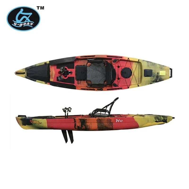 12ft pedal drive system 2.0 kayak with electric motor and livewell tank optional