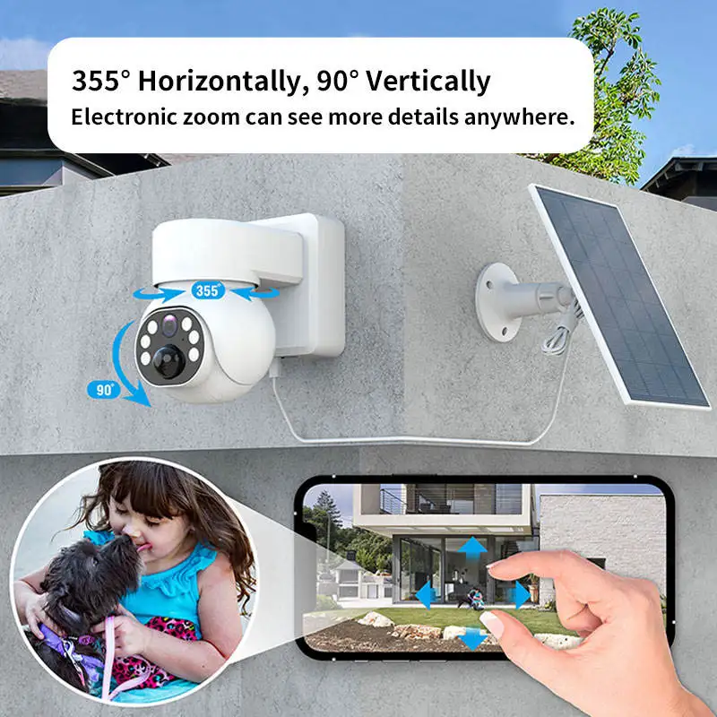 Jortan Hot Selling 2023 Security Cameras Wireless Outdoor Ptz 4g Sim Card Solar Cctv Camera Solar Camera