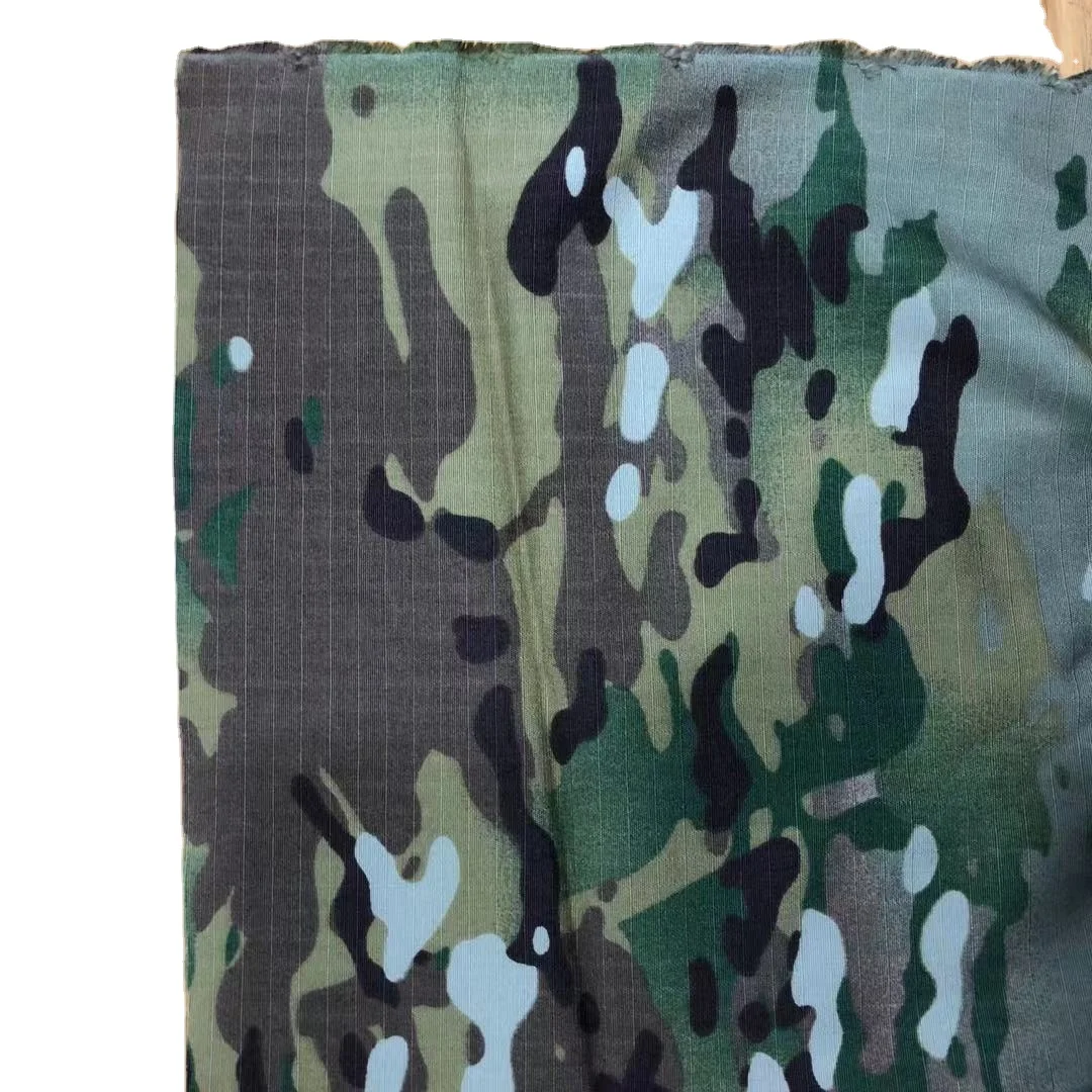 STOCK NYLON COTTON  rip stop camouflage printing fabric
