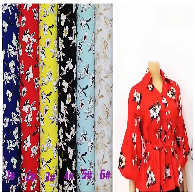 High Quality 100% Polyester Pleated Crepe Chiffon Fabric For Fashion Dress