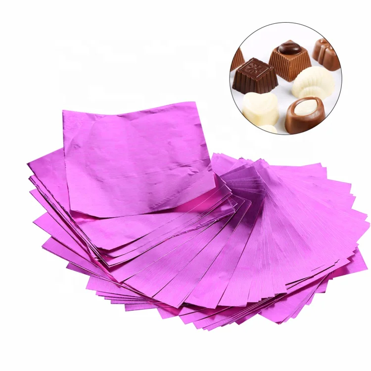 factory different size colored aluminum  foil paper wrapped chocolate