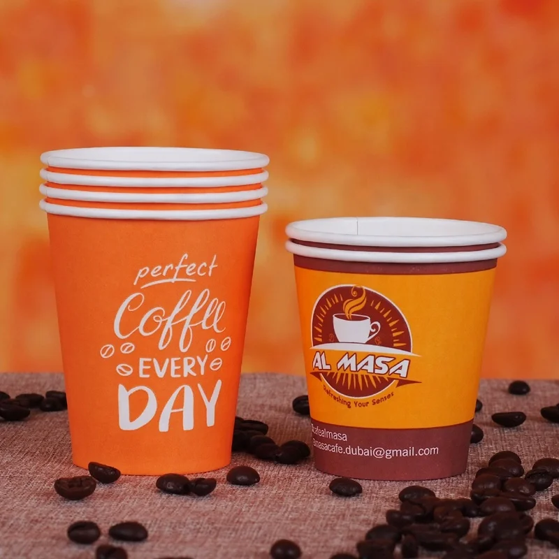 eco wholesale disposable paper cup for hot drinks single wall cup sleeve vasos desechables