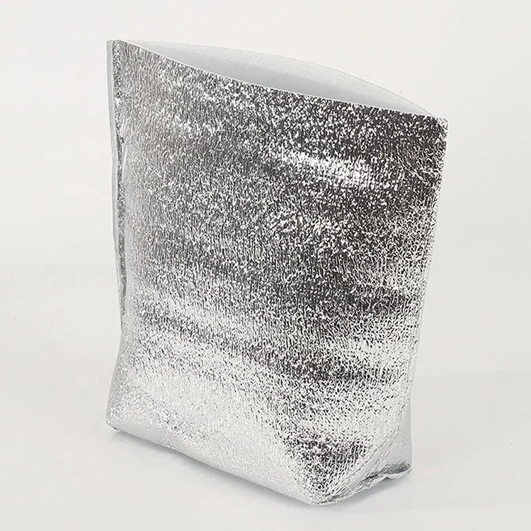 disposable silver aluminum foil epe foam cool thermal insulated cooler bag for hot food delivery, insulation bag, lunch bag