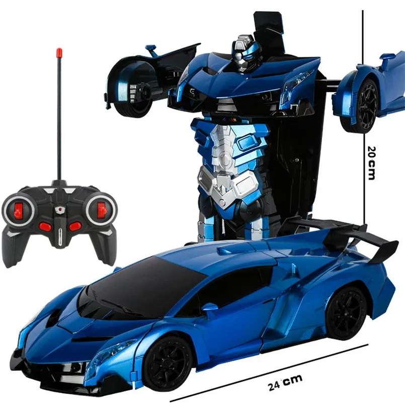 2024 New Remote Control Robot Cars Electric RC Transformation Robots Kids Deformation Christmas Gifts Toy  Car Transform